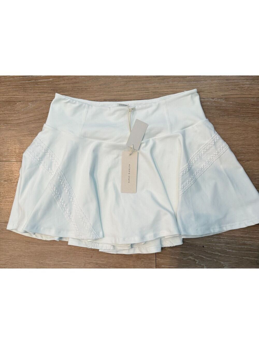 NWT Altar'd State AS Revival White Tennis Skirt Size Large